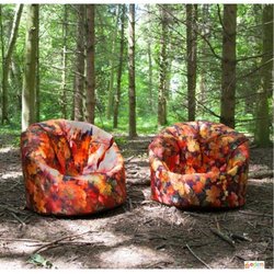 Supporting image for Nature Print Bean Bag - Autumn Leaves - image #2