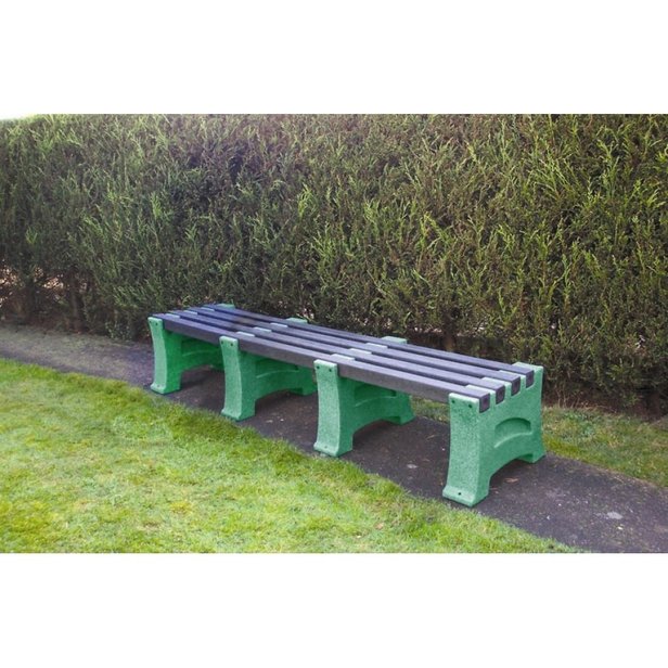 Supporting image for YPB4 - Stone Effect Premier Bench without Back - 4 Seater - image #2