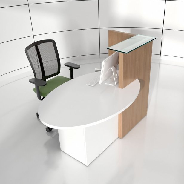 Supporting image for Oval Right Handed Reception Desk - image #2