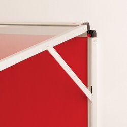 Supporting image for Y801644 - Top Hinged Tamperproof Noticeboard - Double Door - W2400 x H1200 - image #2
