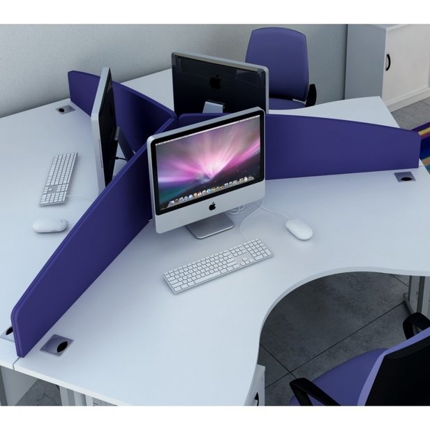 Supporting image for YCDT1200 - Desk Mounted Curve Screen - W1200mm - image #2