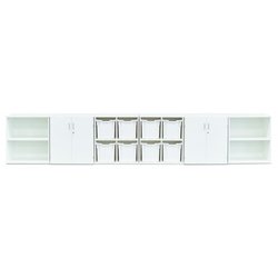 Supporting image for Stackable Storage Unit with 1 Shelf & Lockable Doors - image #2