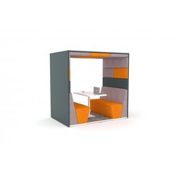 Supporting image for Confer 4 Seater Booth - Flat Roof - image #2