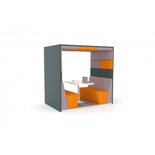 Supporting image for Confer 4 Seater Booth - Flat Roof - image #2