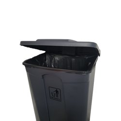 Supporting image for Heavy Duty Pedal Operated Black Bin - 90 Litre - image #2