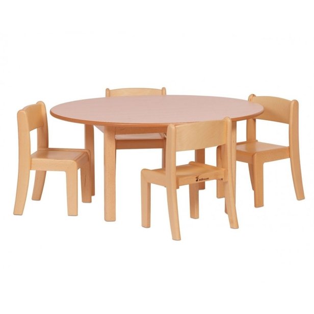 Supporting image for Pack of 4 Beech Stacking Chairs - image #2