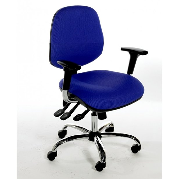 Supporting image for Merlin Mid Back Operator Chair with Adjustable Arms - image #2