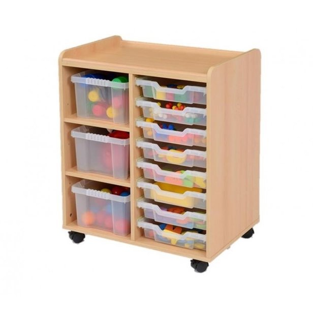 Supporting image for Creative! 3 Deep & 8 Shallow Sturdy Storage Unit with Plastic Trays - image #2