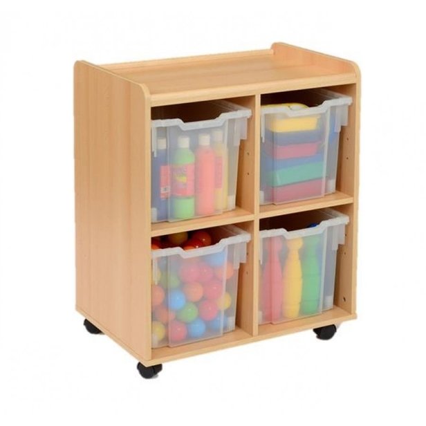 Supporting image for Creative! 4 Jumbo Sturdy Storage Unit with Plastic Trays - image #2