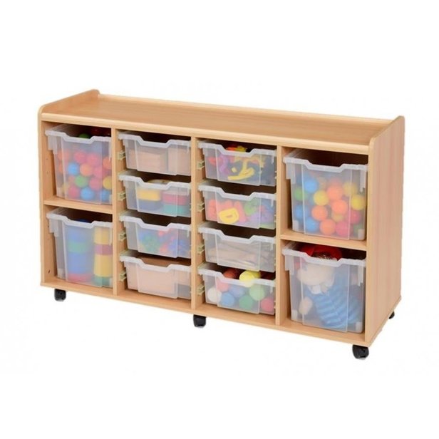 Supporting image for Creative! 4 Jumbo & 8 Deep Sturdy Storage Unit with Plastic Trays - image #2