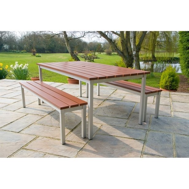 Supporting image for YDENAF36OD - Fresco Outdoor Dining Benches - L1600 - image #3