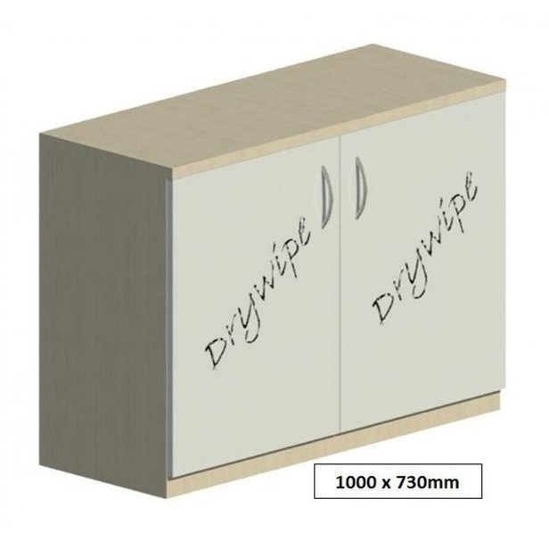 Supporting image for Workshape Drywipe Double Door Cupboard 1000 - image #2