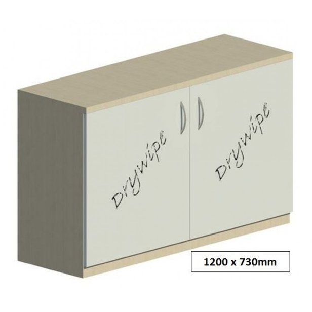 Supporting image for Workshape Drywipe Double Door Cupboard 1200 - image #2