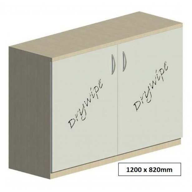 Supporting image for Workshape Drywipe Double Door Cupboard 1200 - image #3