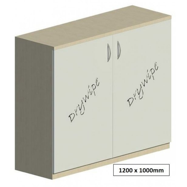 Supporting image for Workshape Drywipe Double Door Cupboard 1200 - image #4