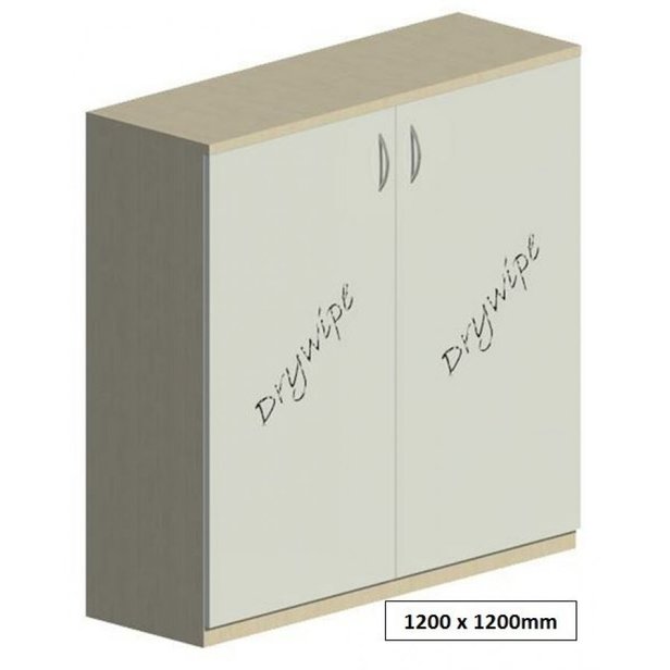 Supporting image for Workshape Drywipe Double Door Cupboard 1200 - image #5